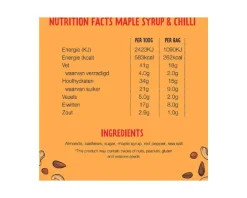 John Altman Mixed Nuts Maple Syrup Chilli Zakje (12x45gr)