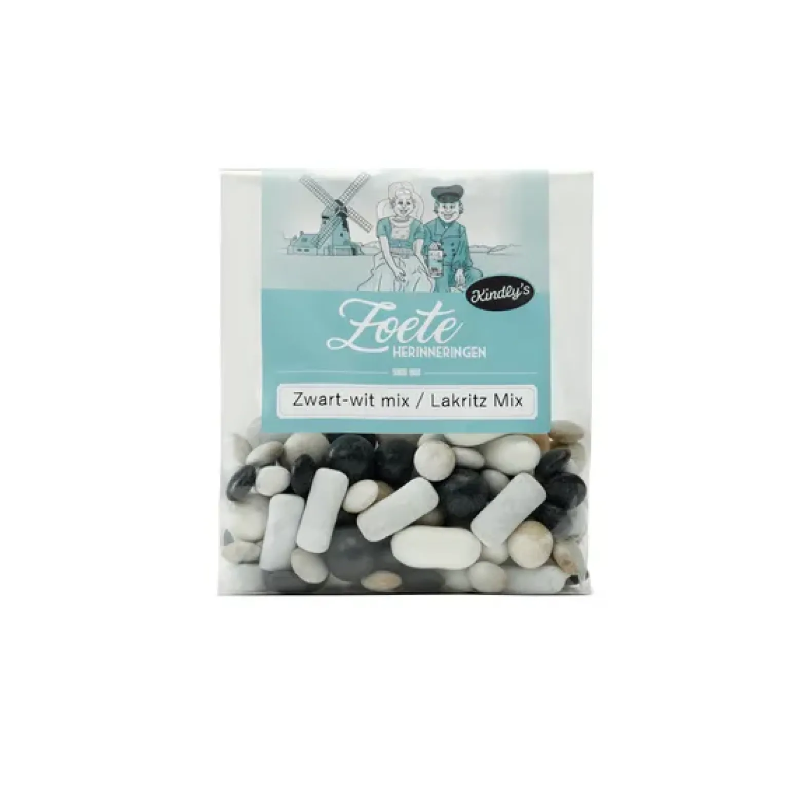 Kindly’s zwart wit mix zak (8x 400gr)