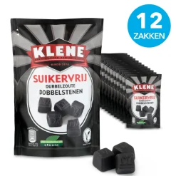 Klene Suikervrij Dubbelzoute Dobbelstenen Zakje (12x 110gr)