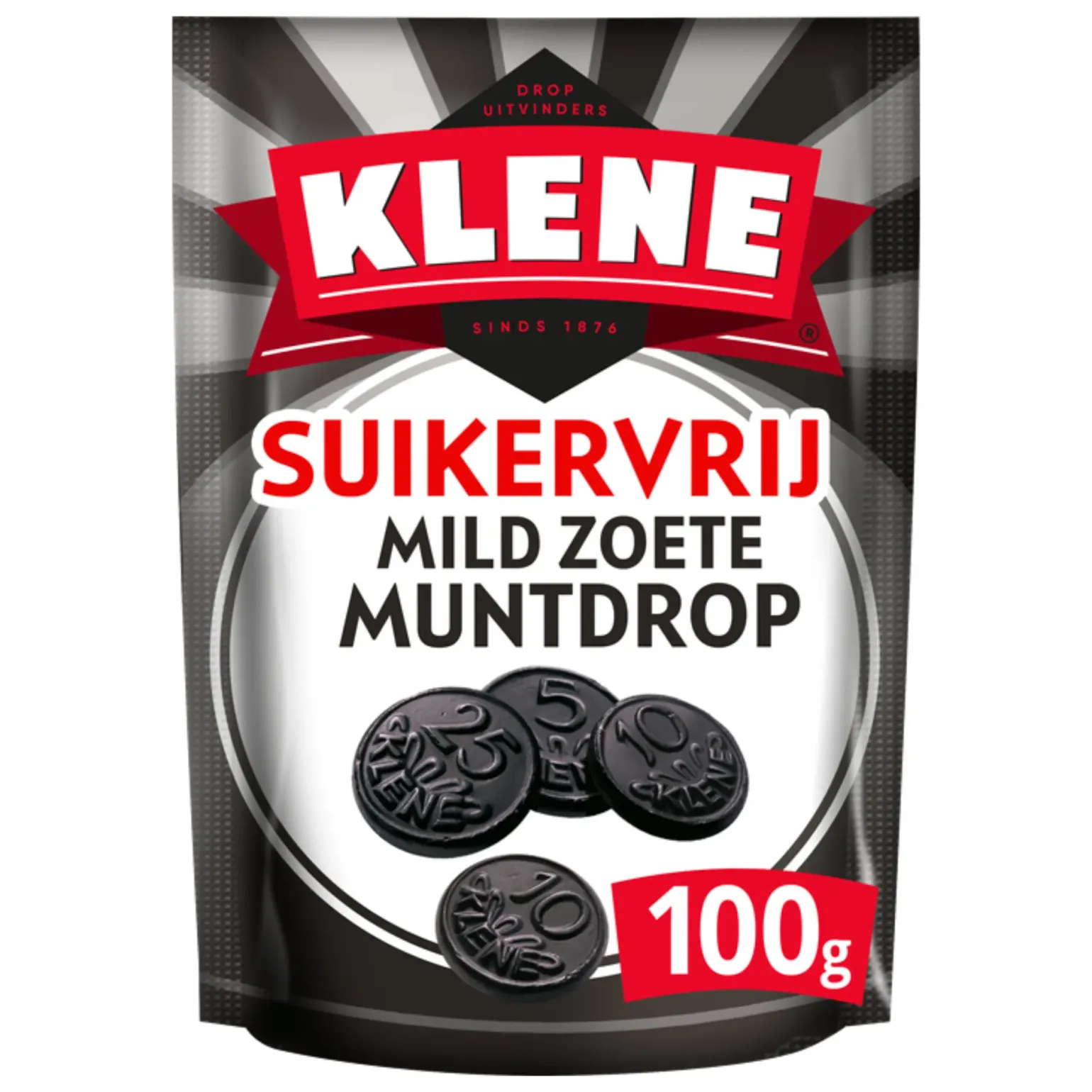 Klene Suikervrij Mild Zoete Muntdrop (12x 100gr)