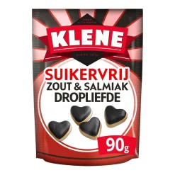 Klene Suikervrij Zout & Salmiak Dropliefde zakje (12x 90gr)