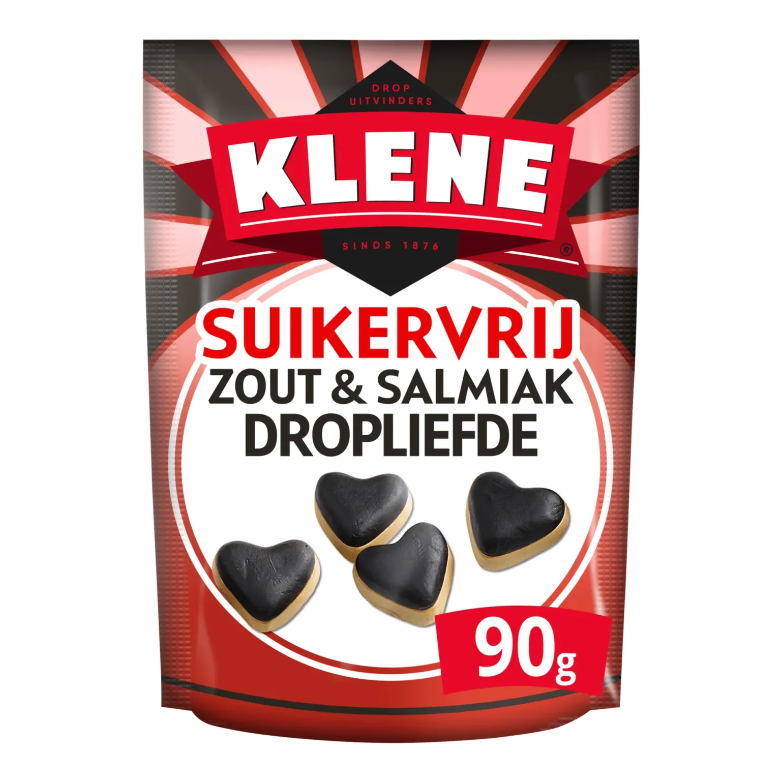 Klene Suikervrij Zout & Salmiak Dropliefde zakje (12x 90gr)