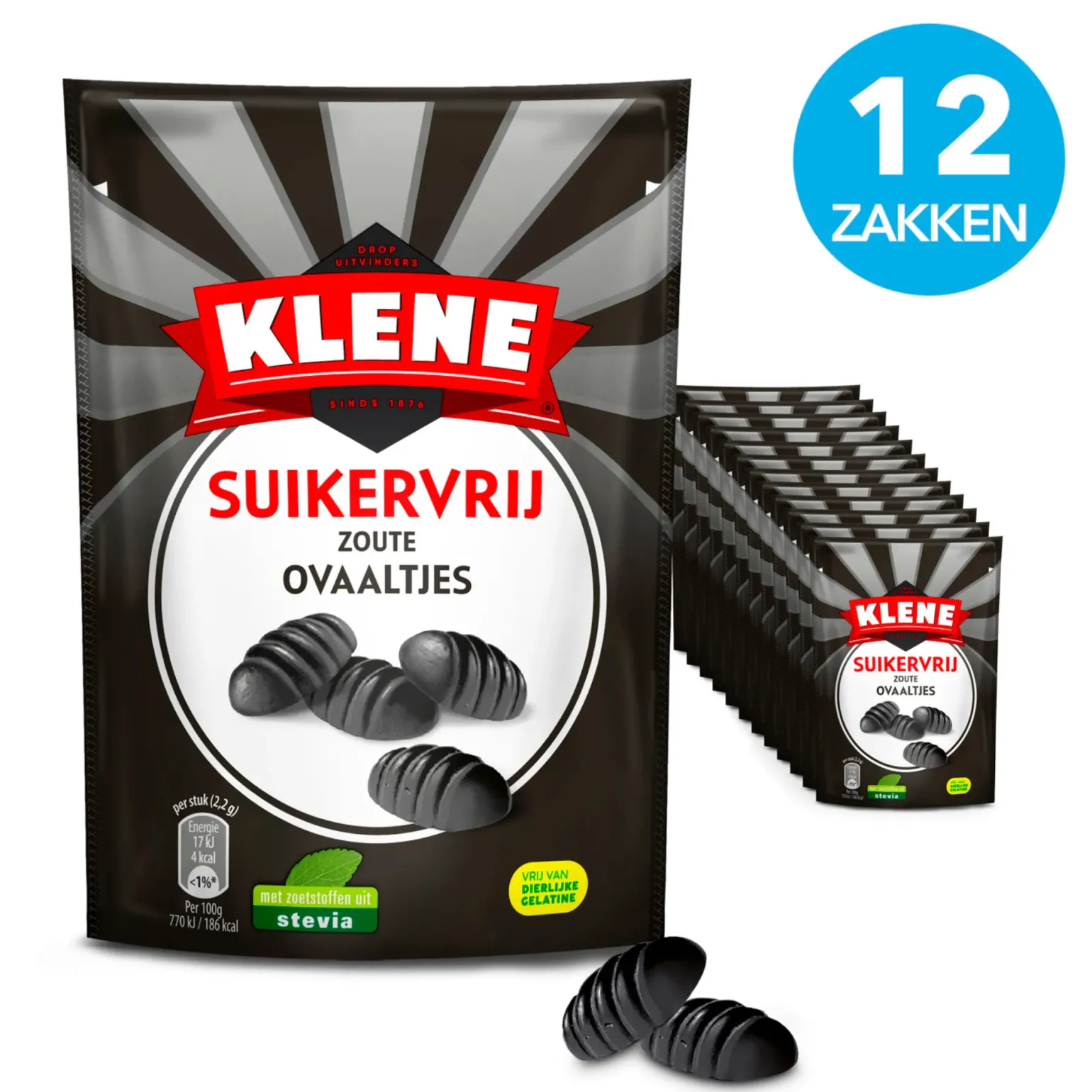 Klene Suikervrij Zoute Ovaaltjes (12x 110gr)
