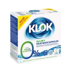 Klok ecologische vaatwascapsules (26x 18gr)