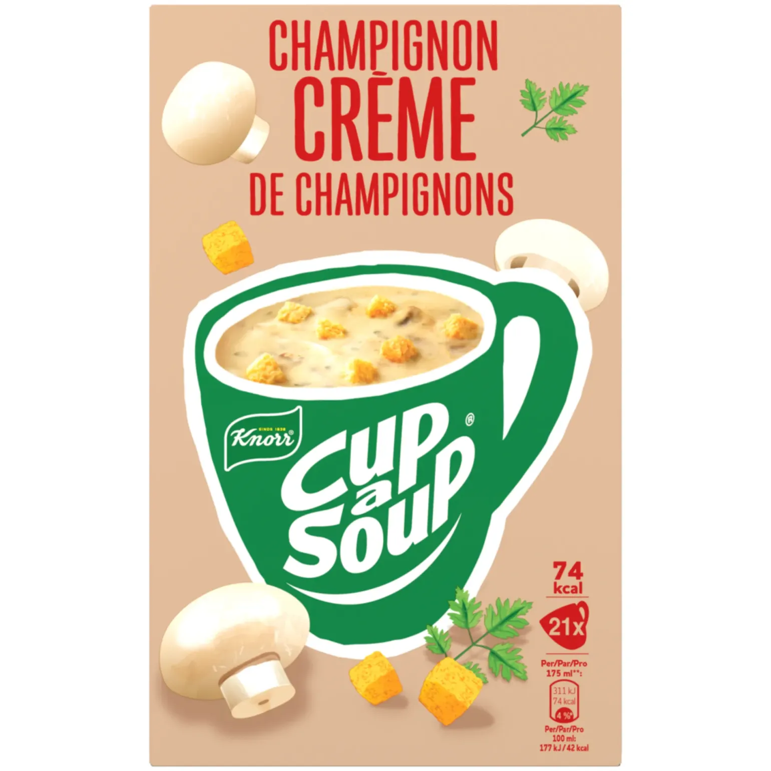 Knorr Cup-a-Soup Champignon Créme (21x 175ml)