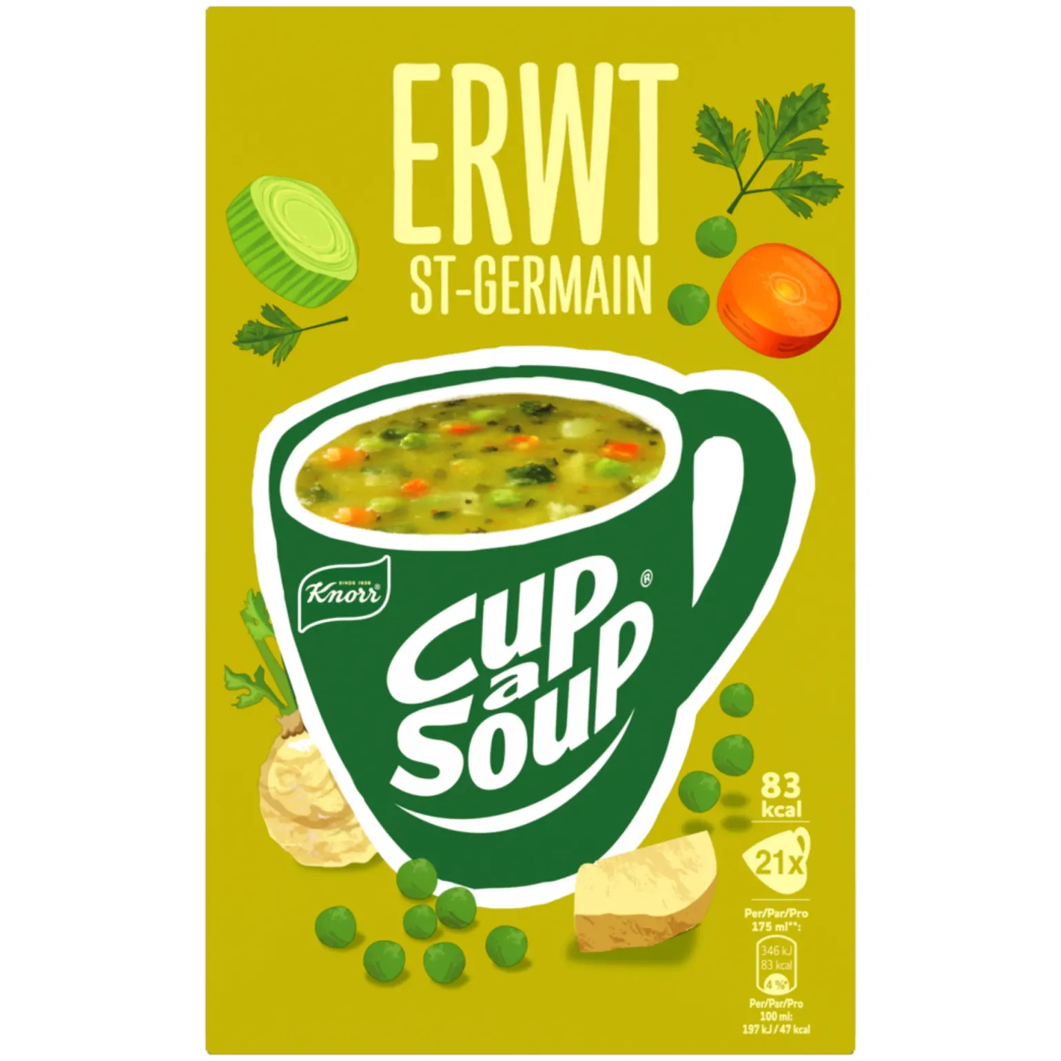 Knorr Cup-a-Soup Erwt (21x 175ml)