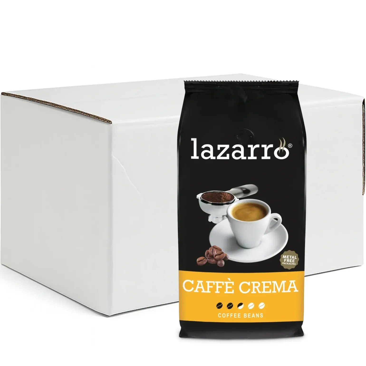 Lazarro Caffe Crema bonen (8x 1kg)