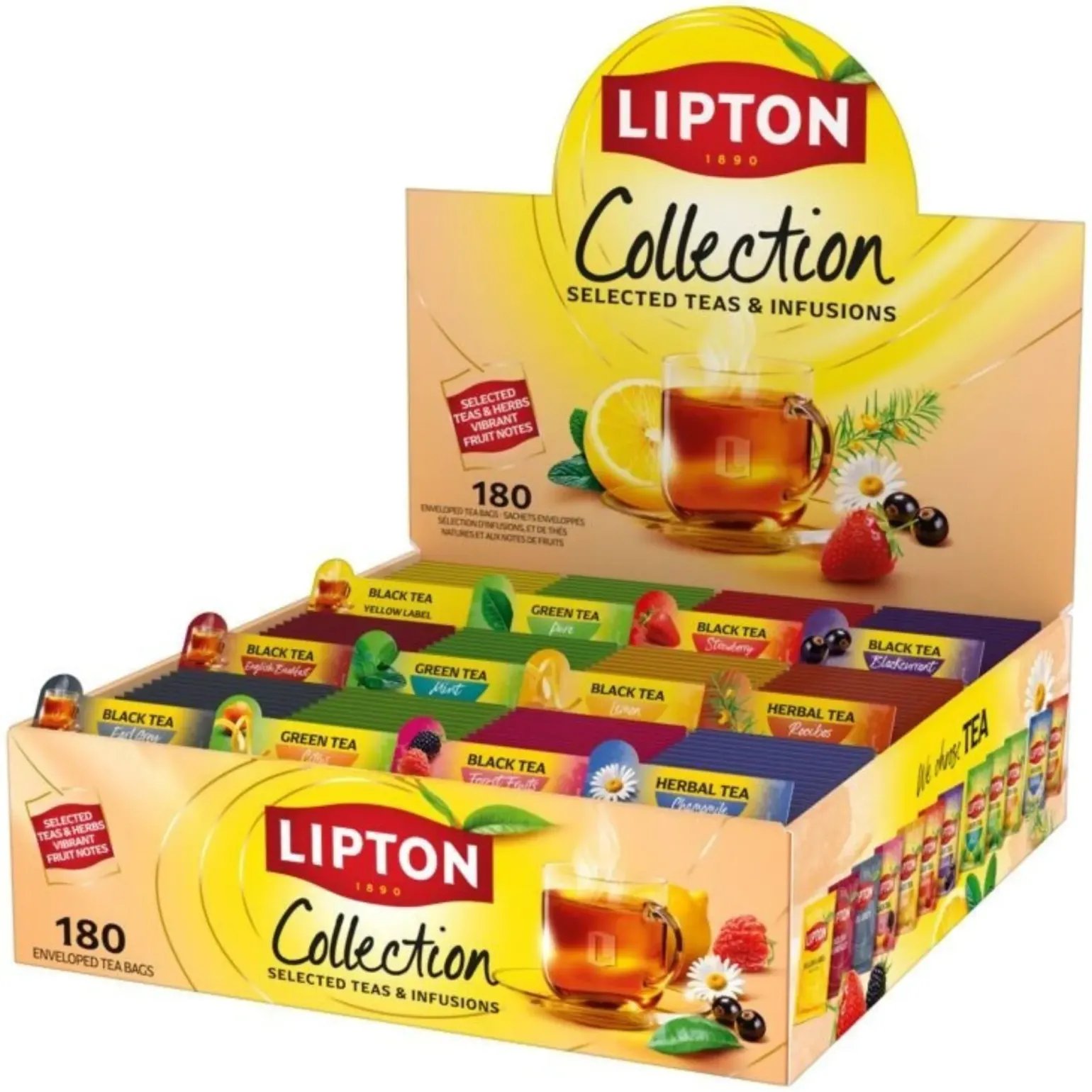 Lipton Feel Good Selection Thee Variety Pack assortimentsdoos (180 stuks)