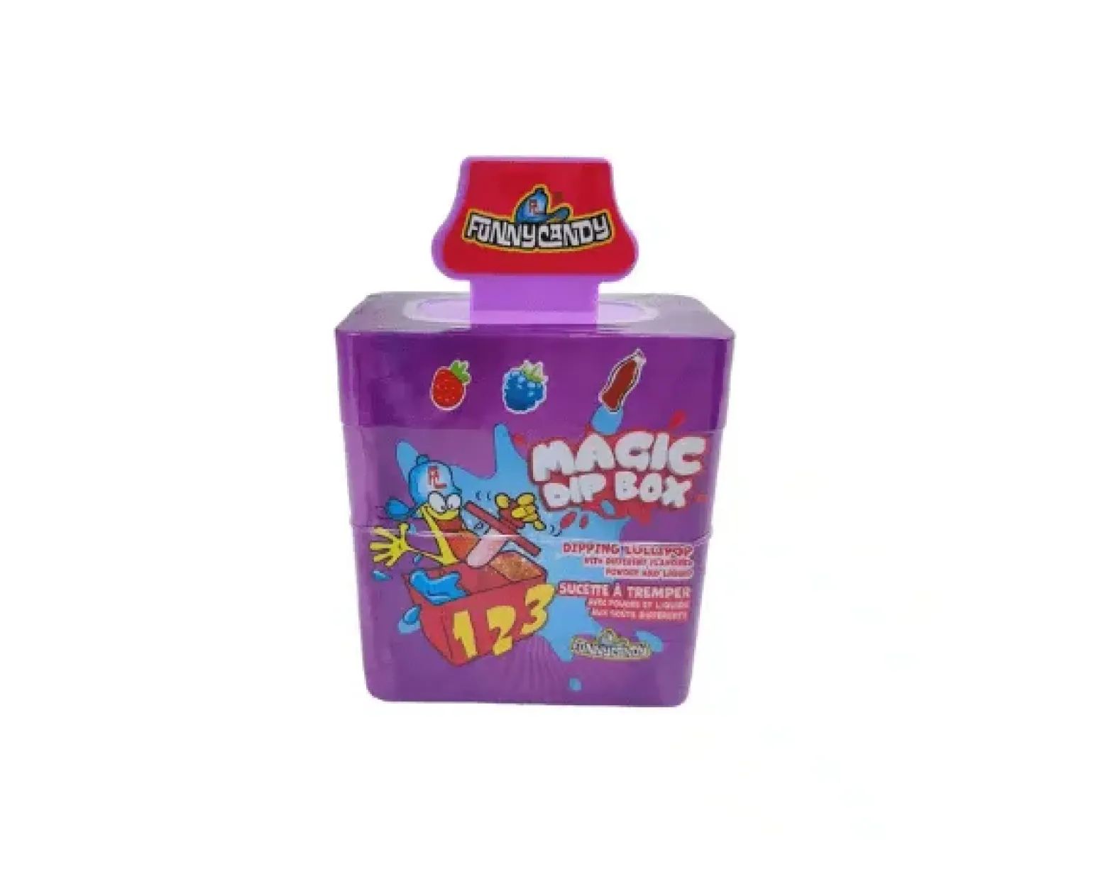 Lollipop met poeder en vloeibaar snoep (12x 61gr)