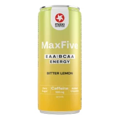 MaxiNutrition MaxFive Energy Drink Bitter Lemon blik (12x 330ml)