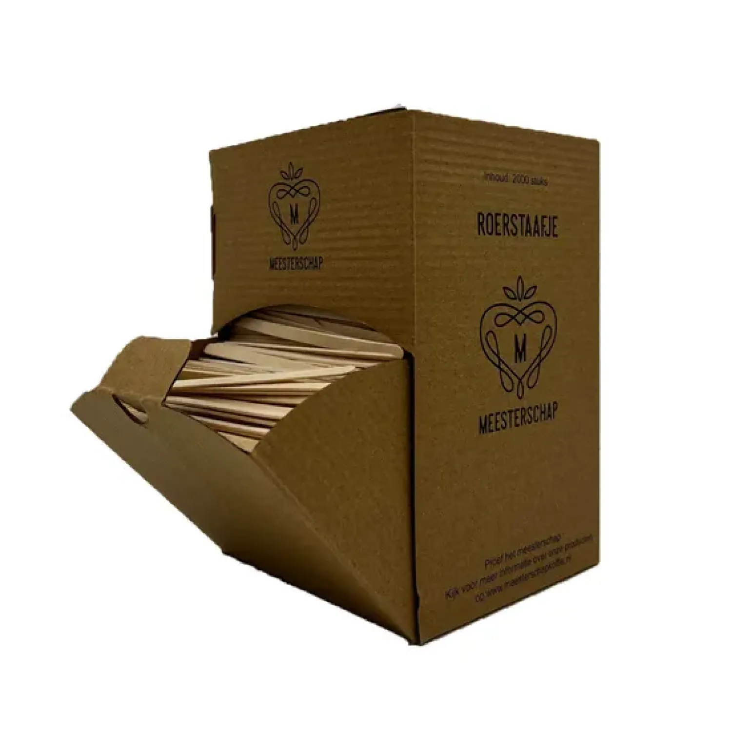 Meesterschap Roerstaafjes FSC Hout Dispenser (2000 stuks)