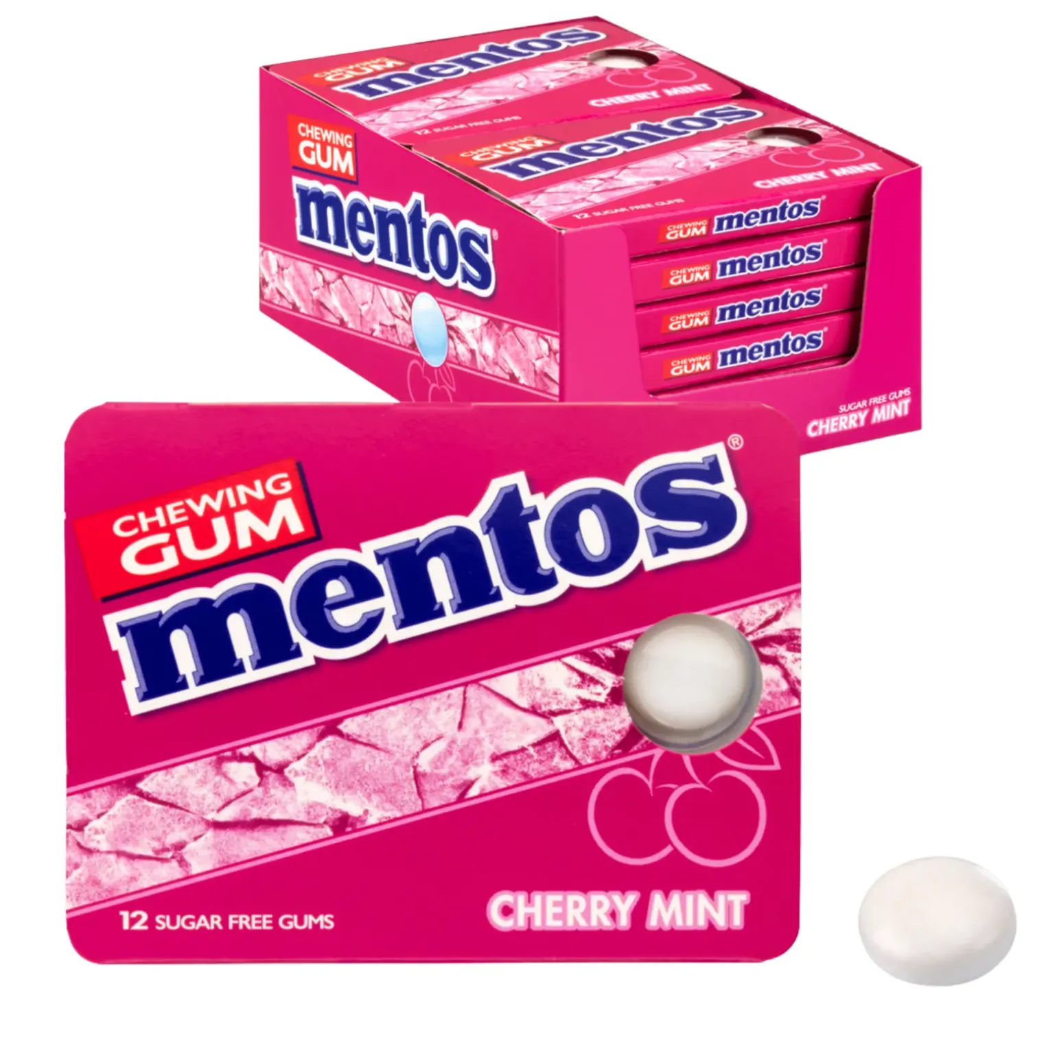 Mentos Kauwgom Cherry Blister (12 stuks)