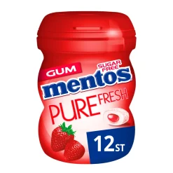 Mentos Kauwgom Pure Fresh Strawberry Mini (10x 12 stuks)