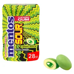 Mentos Kauwgom Sour Green Apple (10x 28 stuks)