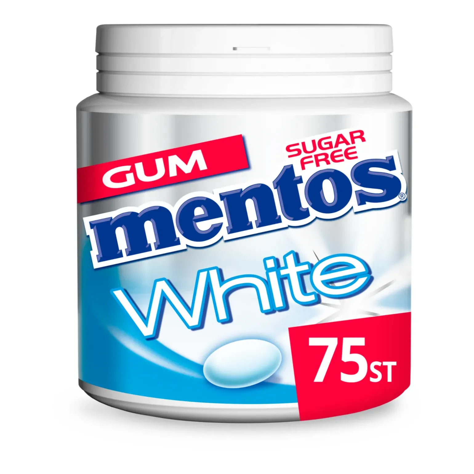 Mentos Kauwgom White Sweetmint Bottle (8x 75 stuks)