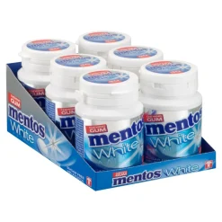 Mentos Kauwgom White Sweetmint Bottle (6x 40 stuks)
