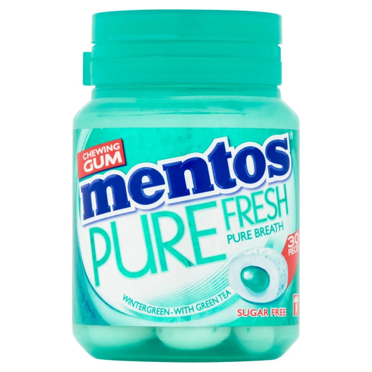 Mentos Kauwgom Wintergreen Bottle (6x 30 stuks)