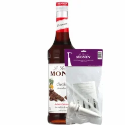 Monin Siroop Chocolate Bruin (70 cl) + Monin Siroop Pompje (10Ml)