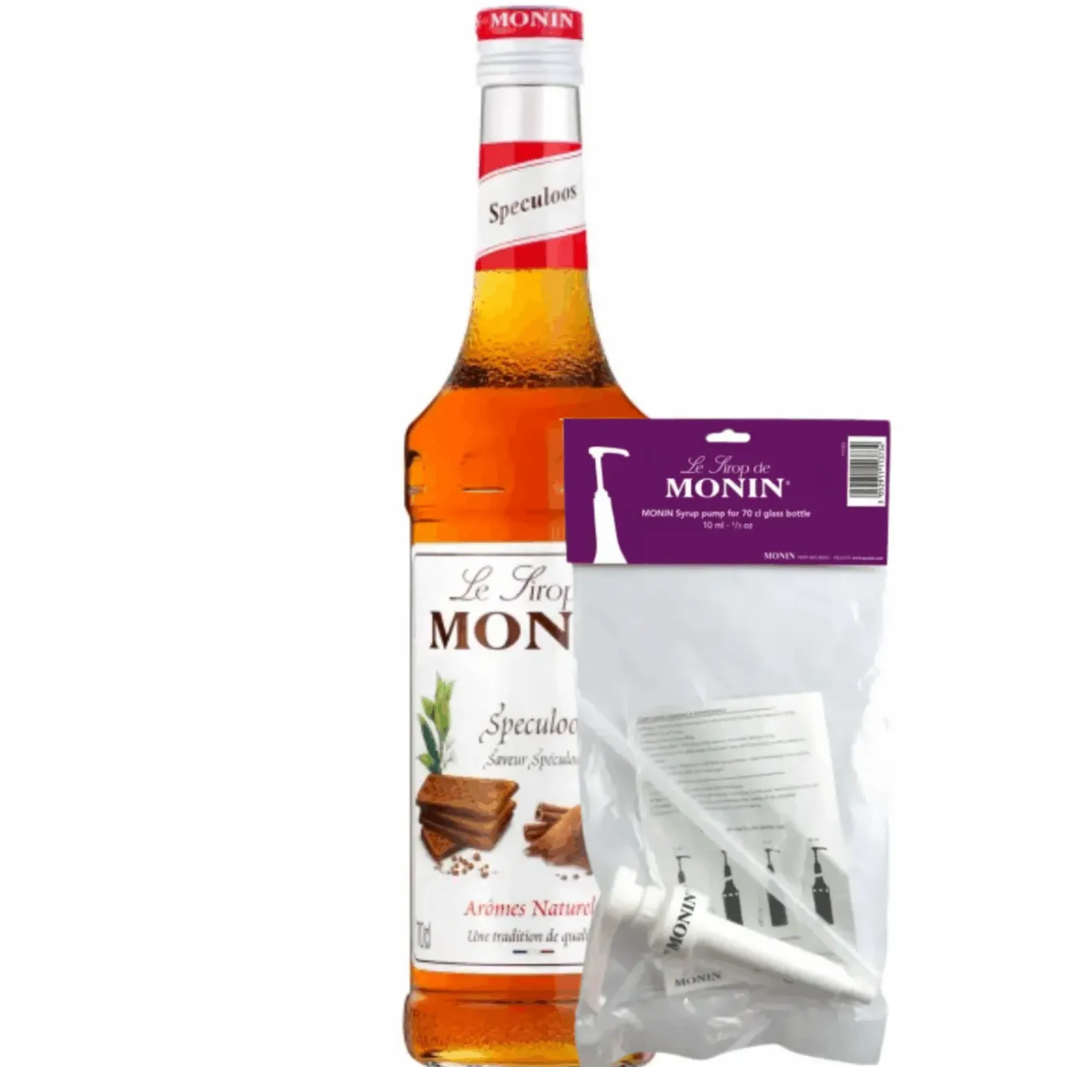 Monin Siroop Speculoos (70 cl) + Monin Siroop Pompje (10Ml)
