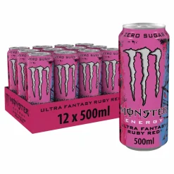 Monster Energy Ultra Fantasy Ruby Red blik (12x 500ml)