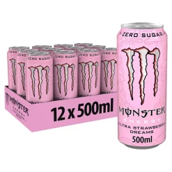 Monster Energy Ultra Strawberry Dreams Zero Sugar blik (12x 500ml)