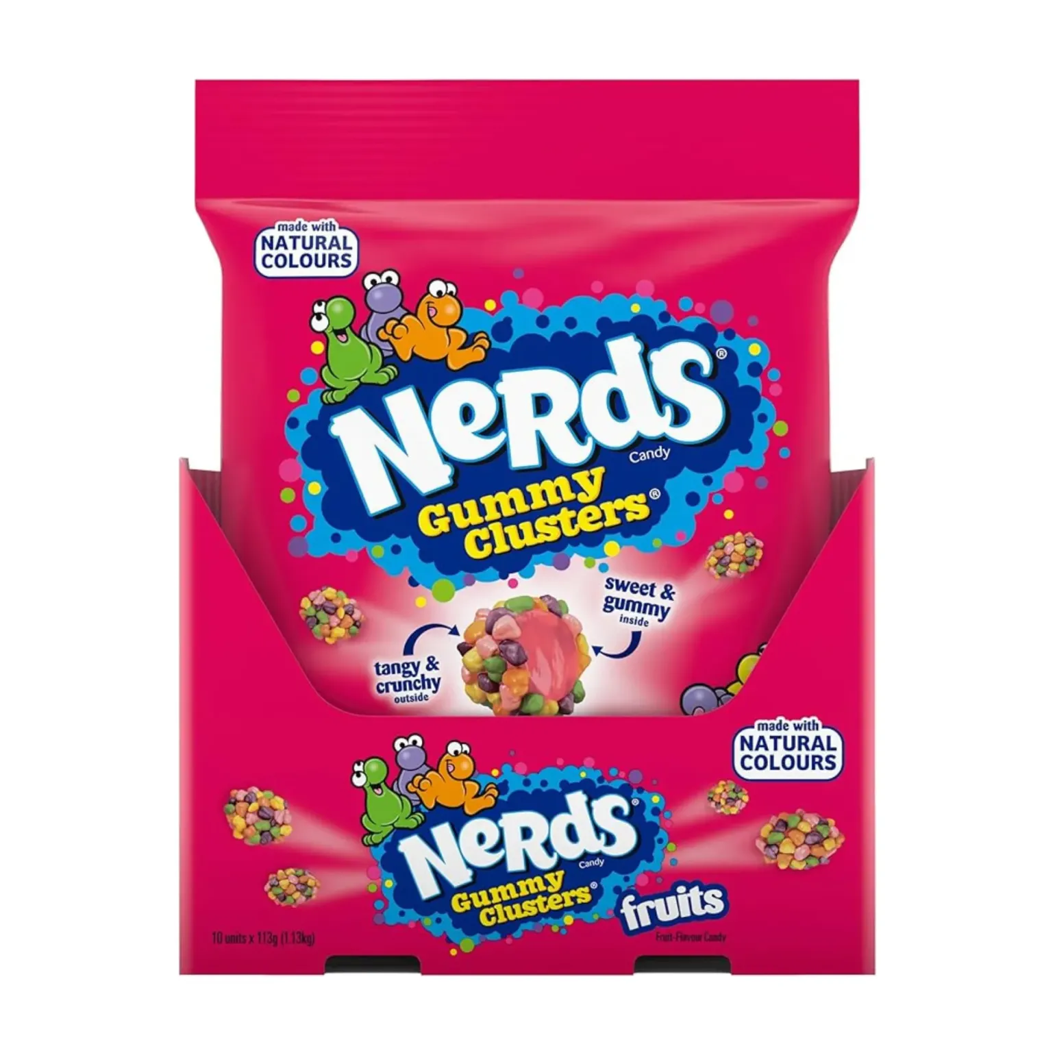 Nerds Gummy Clusters Fruits Zakje (10×113 gram)