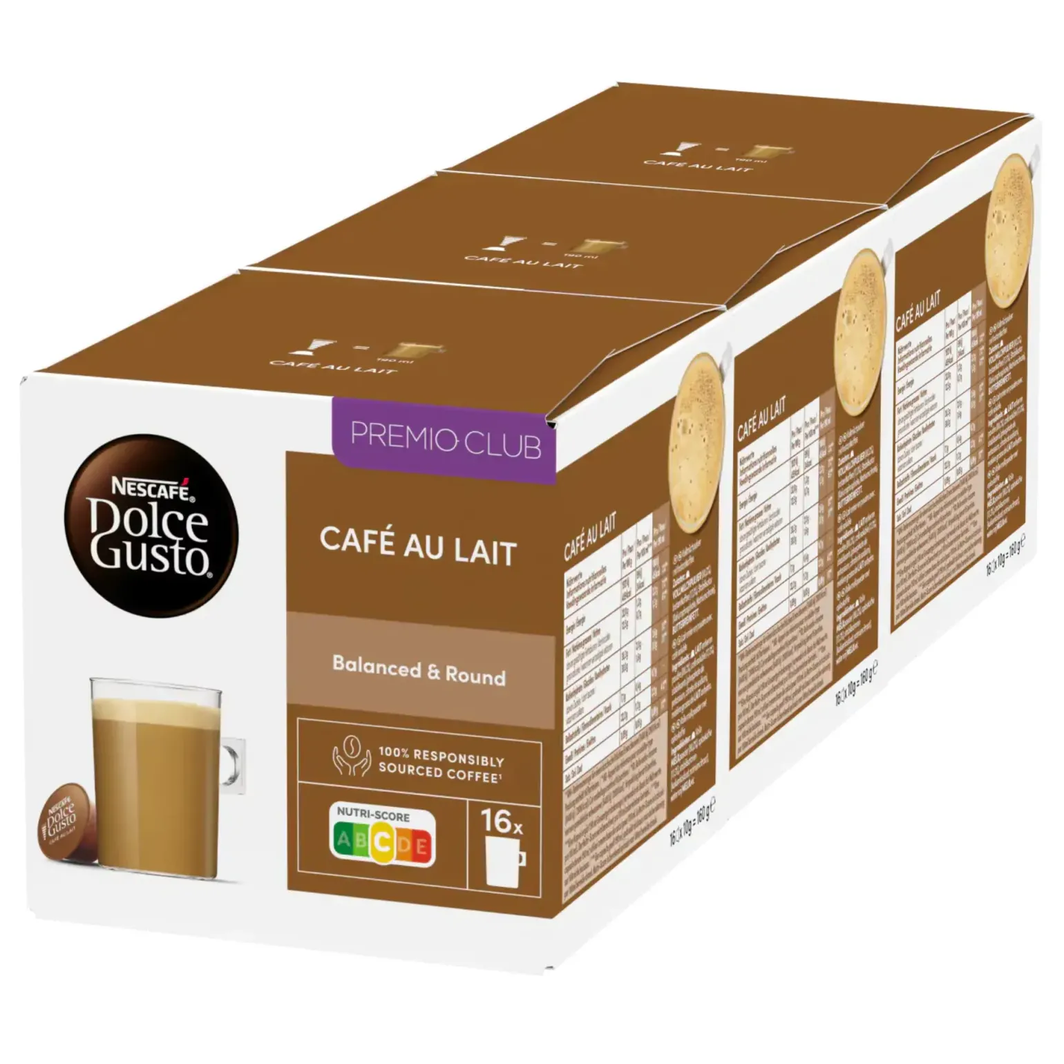 Nescafe Dolce Gusto Café Au Lait (3x 16 cups)