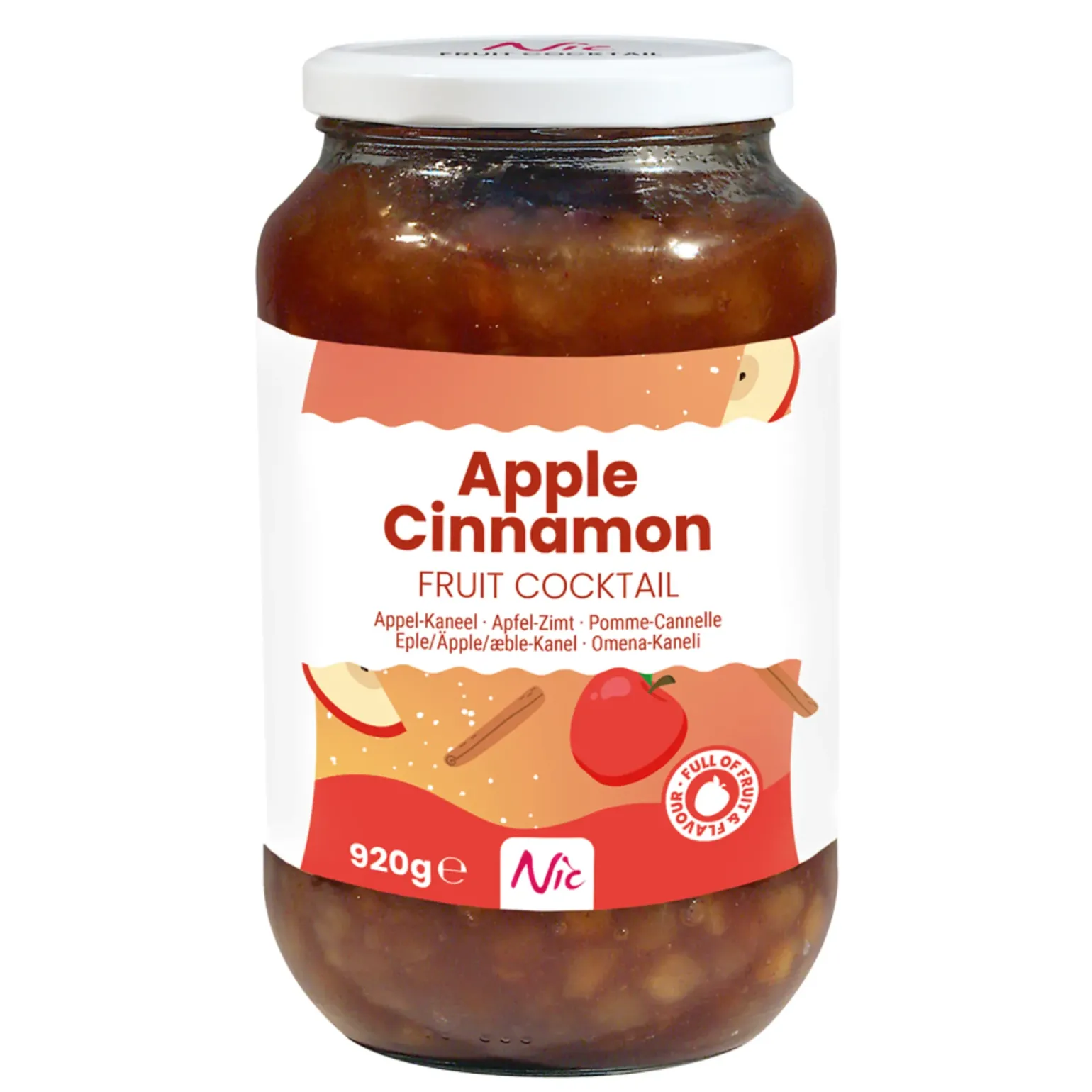 Nic appel kaneel fruitcocktail pot (920 gram)