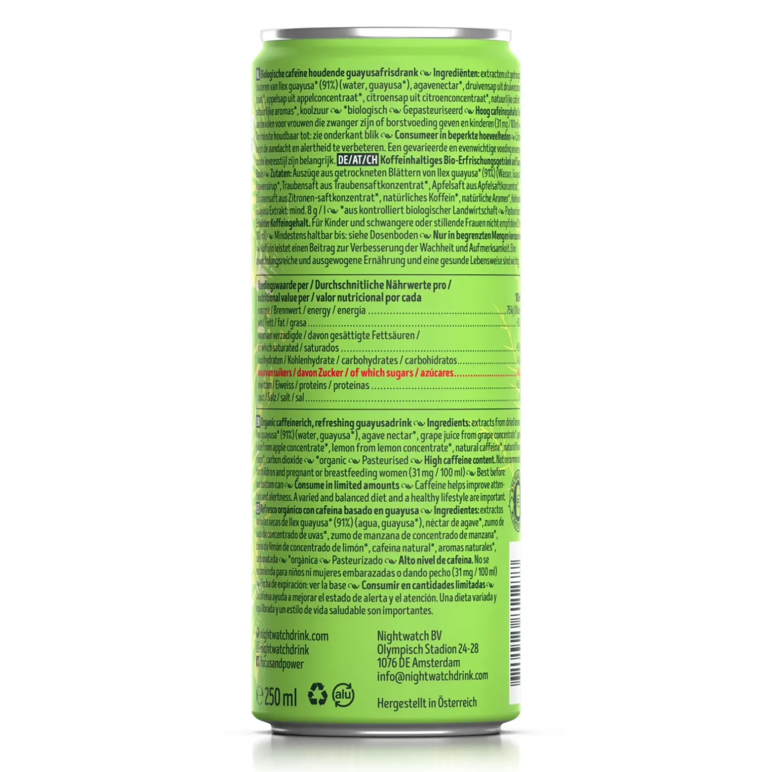 Nightwatch Plant Based Energy Drink Blik (24x 25cl)