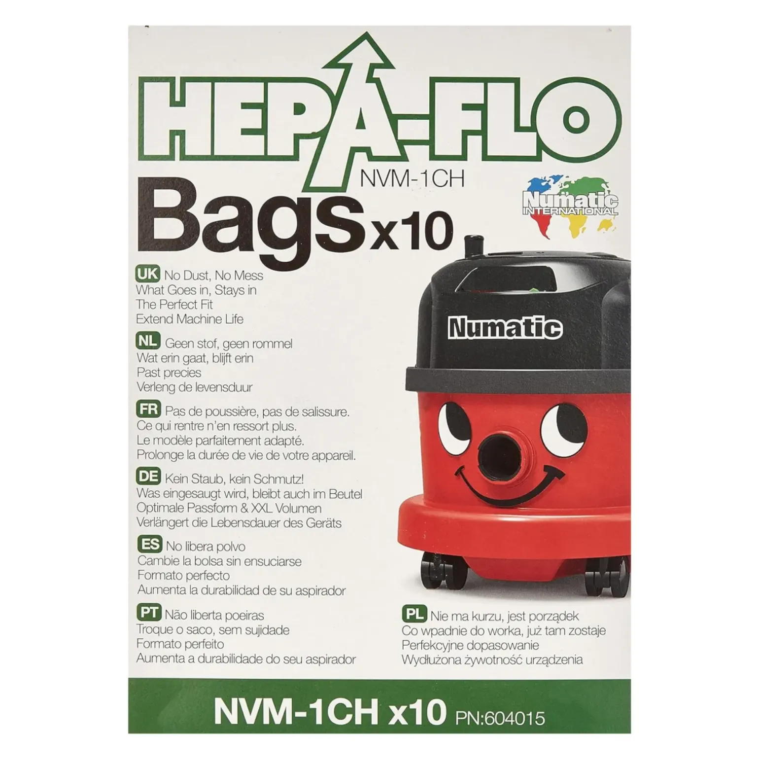 Numatic NVM-1CH Hepa Stofzuigerzakken (10 stuks)