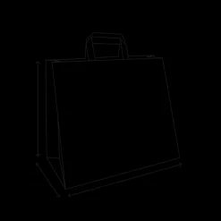 Papieren Draagtas Groot 32+17x27cm bruin (250 stuks)