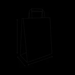 Papieren Draagtas Klein 22+10x28cm Bruin (250 stuks)