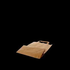 Papieren Draagtas Klein 22+10x28cm Bruin (250 stuks)