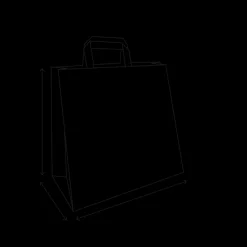 Papieren Draagtas Middel 26+17x27cm Bruin (250 stuks)