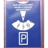 Parkeerschijf in transparante etui, blauw