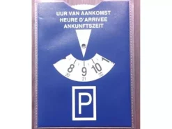 Parkeerschijf in transparante etui, blauw