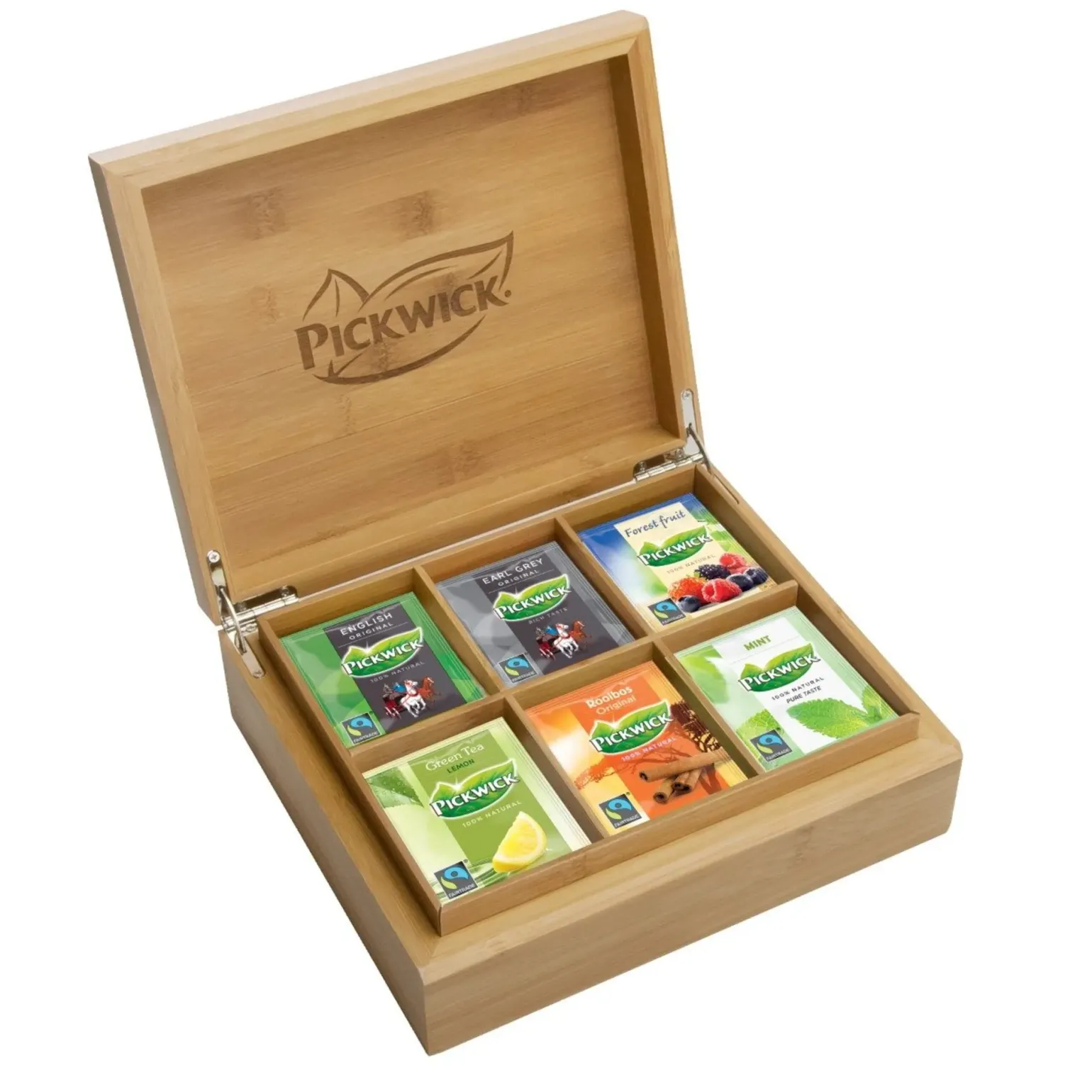 Pickwick Professional Theekist Bamboe 6-vaks