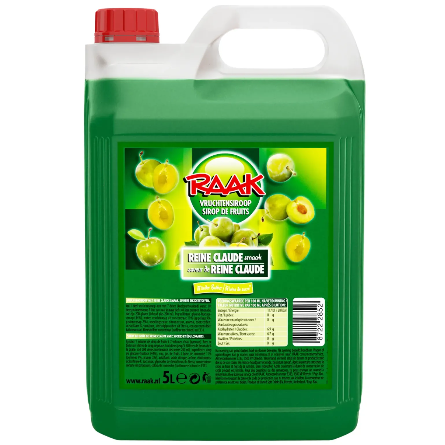 Raak Siroop Reine Claude (5 liter)