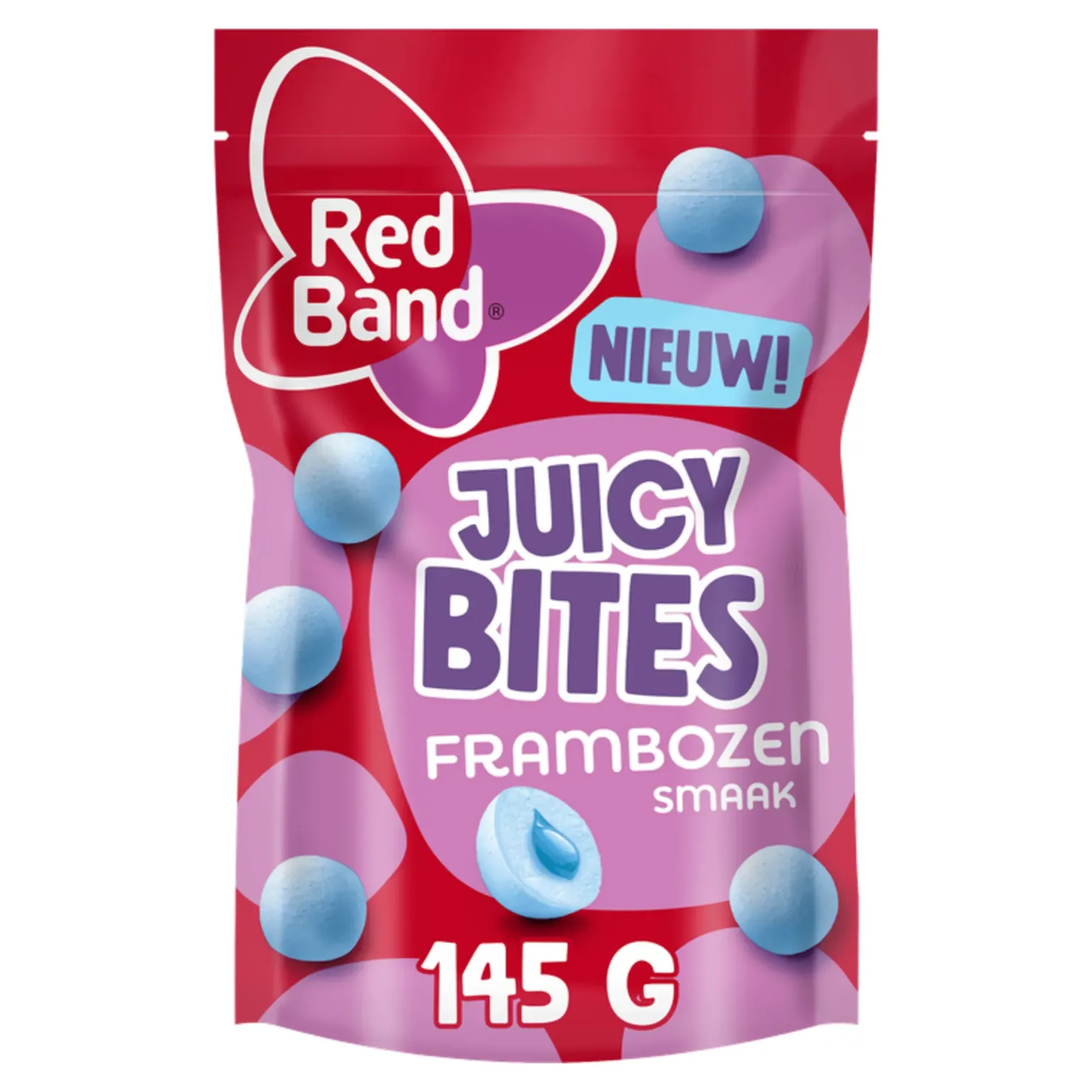 Red Band Juicy Bites Frambozensmaak (8x 145gr)