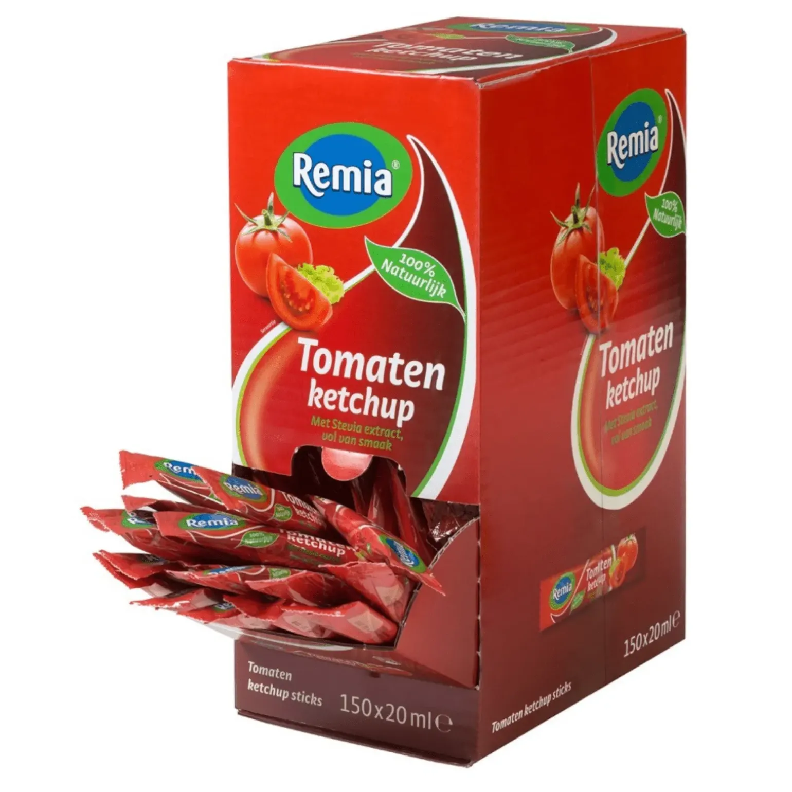 Remia tomatenketchup sticks (150x 20ml)