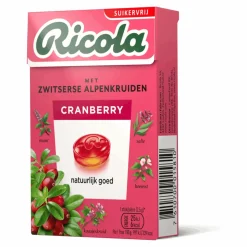 Ricola Cranberry Suikervrij (20x 50gr)