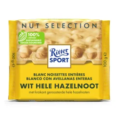 Ritter Sport wit hele hazelnoot (10x 100gr)