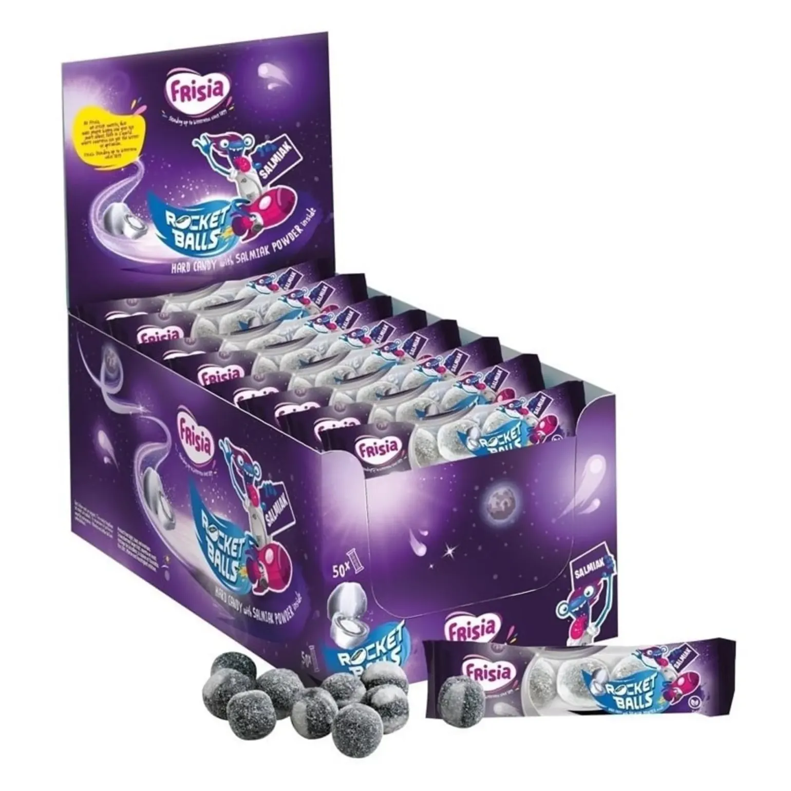 Rocket Balls Salmiak Kogels (50x 5-pack)