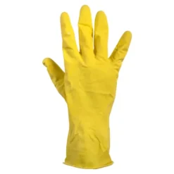 Rubber huishoudhandschoen geel maat S (1 paar)