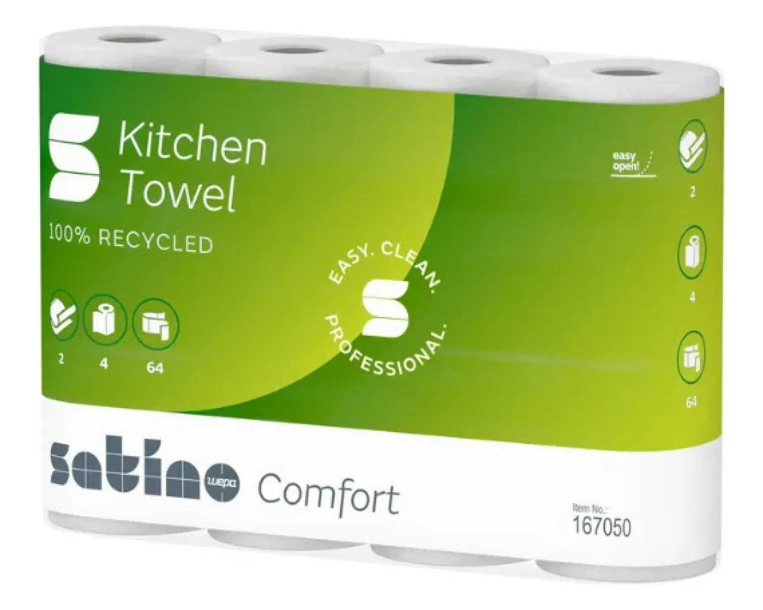 Satino Prestige Keukenrollen 2-laags (4×64 vel)