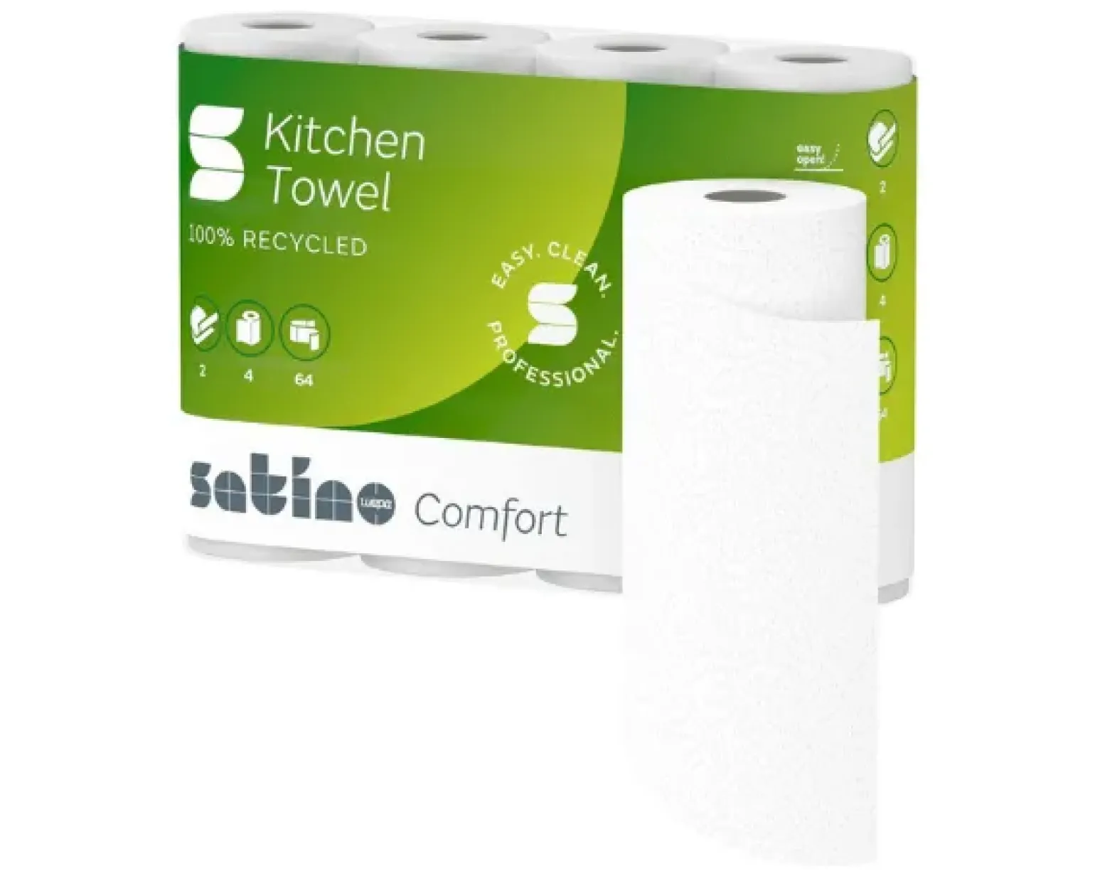 Satino Prestige Keukenrollen 2-laags (4×64 vel)