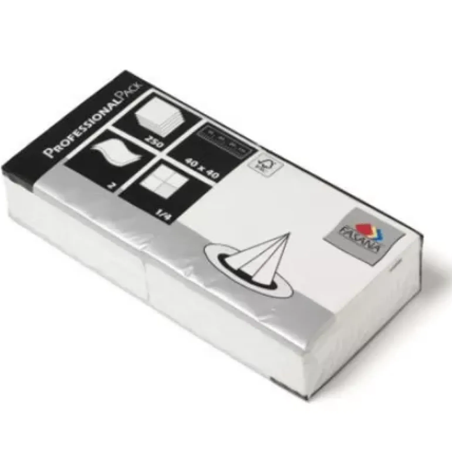 Servet hoog wit 2 laags cellulose 40 cm 1/4 vouw fasana (250 stuks)