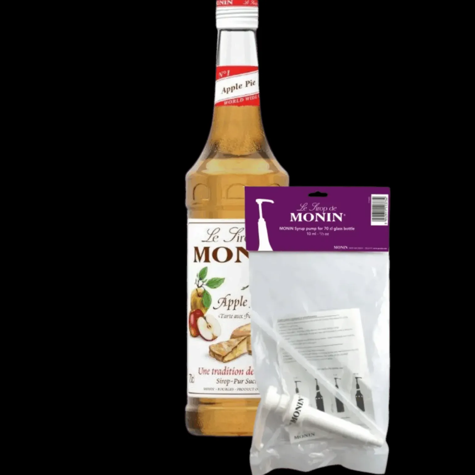 Siroop Appeltaart (70 cl) + Monin Siroop Pompje (10ml)