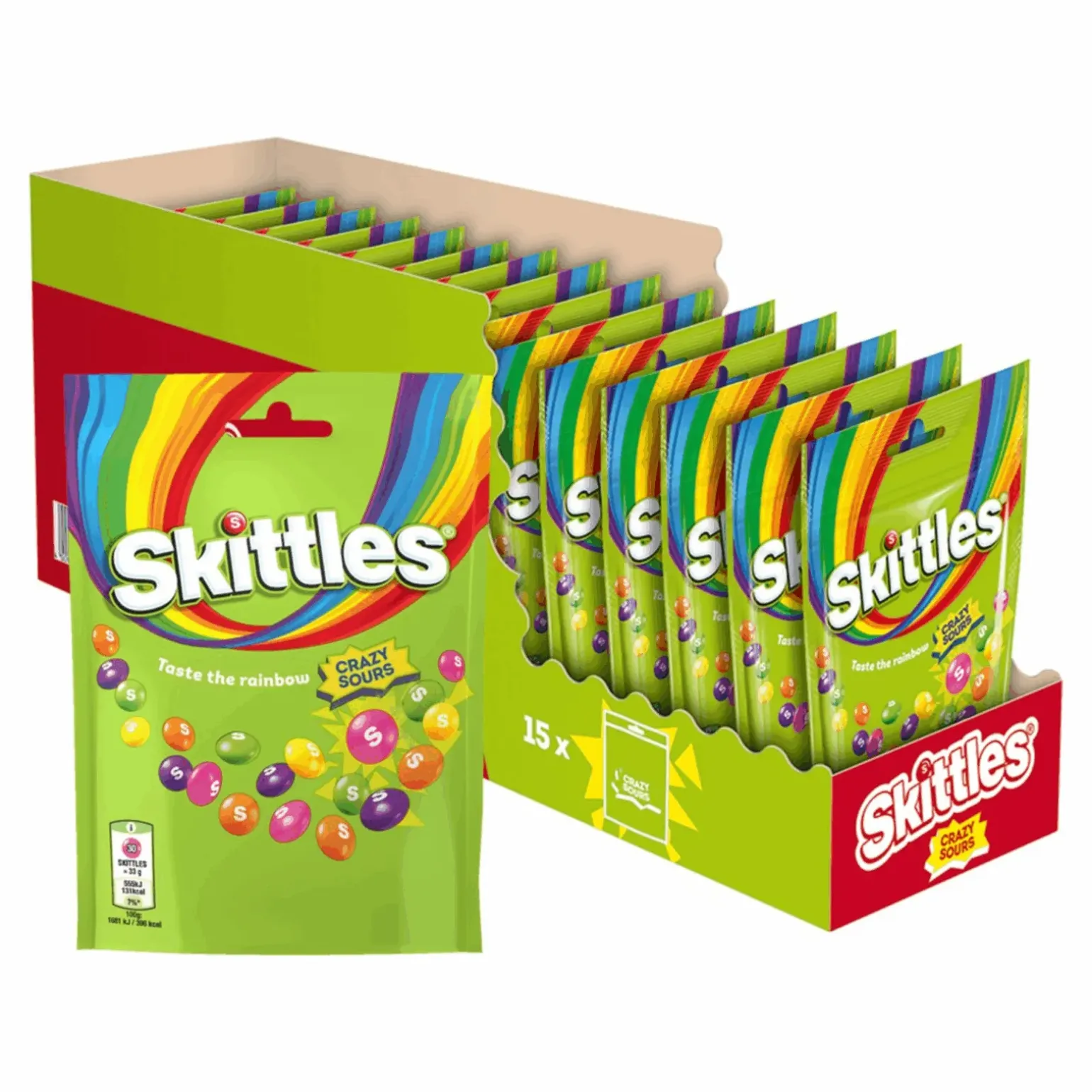 Skittles Crazy Sours Stazak (15x 152gr)