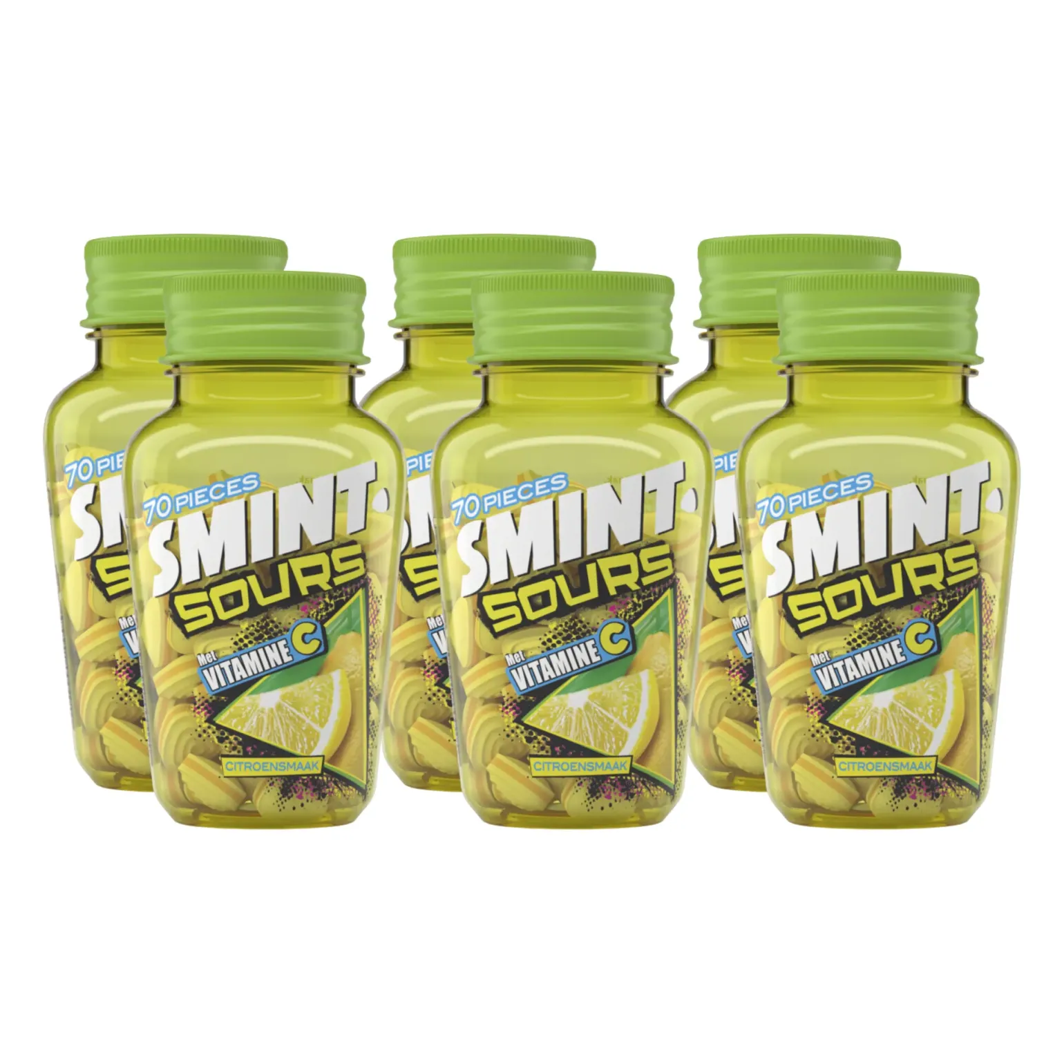Smint Sours Citroen Pot (6x 70 stuks)